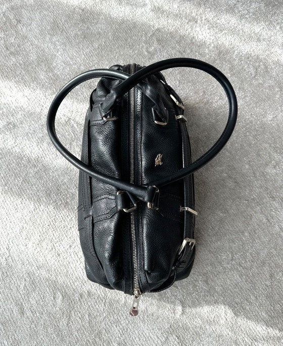 Image 1 of Burberry zwarte leren handtas