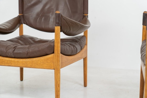 Image 1 of Pair of “Modus” armchairs by Kristian Vedel for Søren Willadsen (Denmark, 1960s).