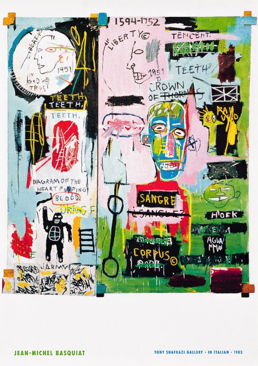 Pop Art Exhibition Posters at Tony Shafrazi Gallery - J-M Basquiat 1983 - Posters 50 × 70 cm