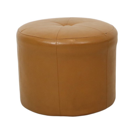 Image 1 of Pouf rotondo vintage color cammello