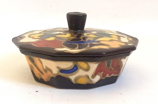Bonbonnière Céramique Bergen Années 20 Largeur 14 cm