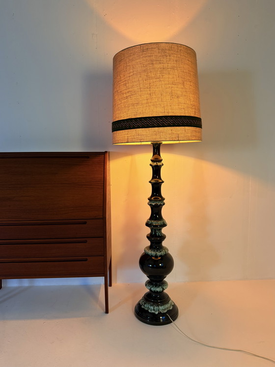 Image 1 of Lampadaire bulle vintage en céramique, Kaiser Leuchten '60