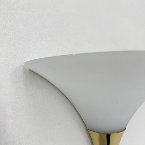 Image 1 of Limburg Glashütte Brass and Glass Wall Lamp Sconce, 1970s