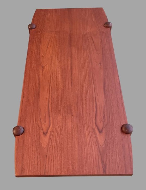 Image 1 of Louis van Teeffelen salontafel, model 44 — teak, omkeerbaar blad, Wébé jaren 60