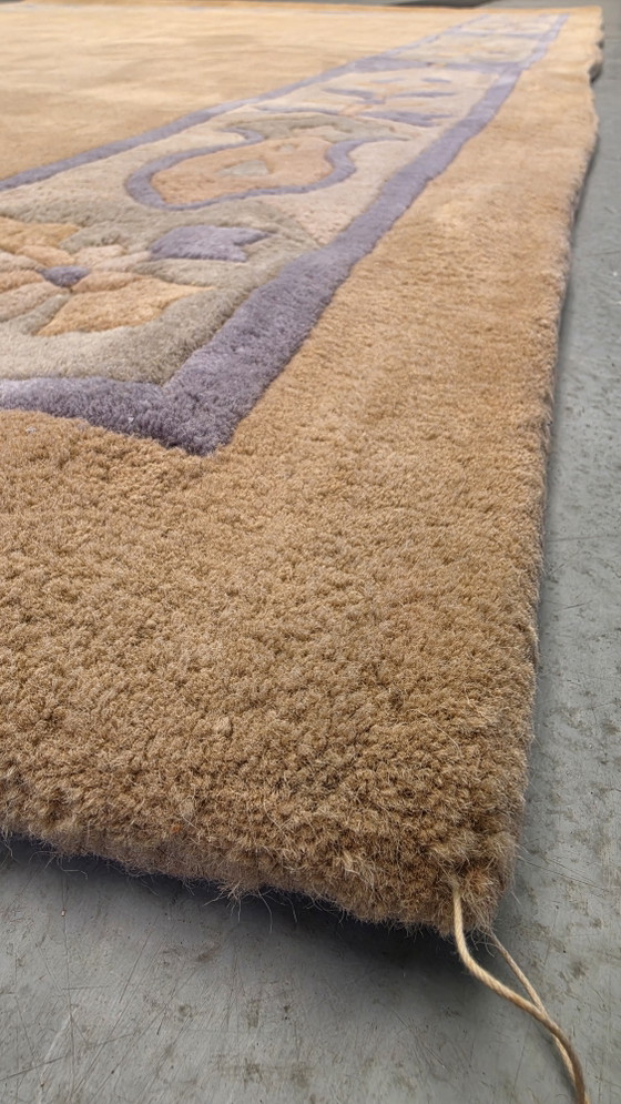 Image 1 of Tapis oriental moderne en laine, fait main, couleurs pastel, 248 x 350 cm