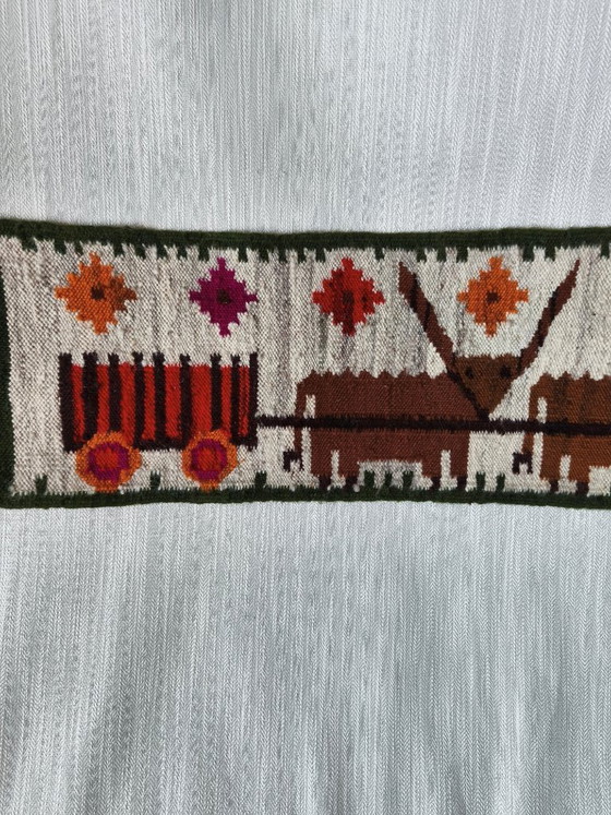 Image 1 of Decoratief wandtapijt van Janowska, jaren 70.