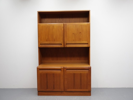 Mueble de pared vintage / teca / puertas / 2 piezas / Eric Jacobsen EM Møbler Clipper Line
