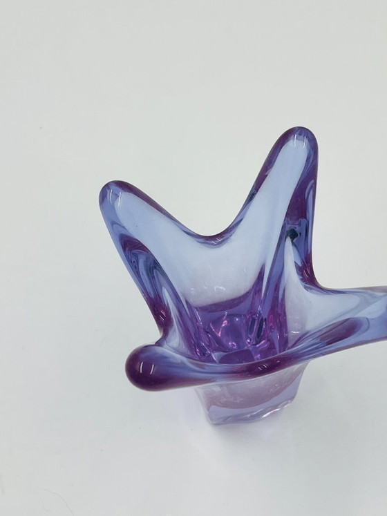 Image 1 of Vintage Murano Crystal Finger Vase, Parma