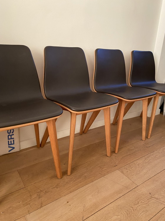 4x Morph chairs by Zeitraum made of solid wood and with leather upholstery – Dining chairs (photo 15 of 15)