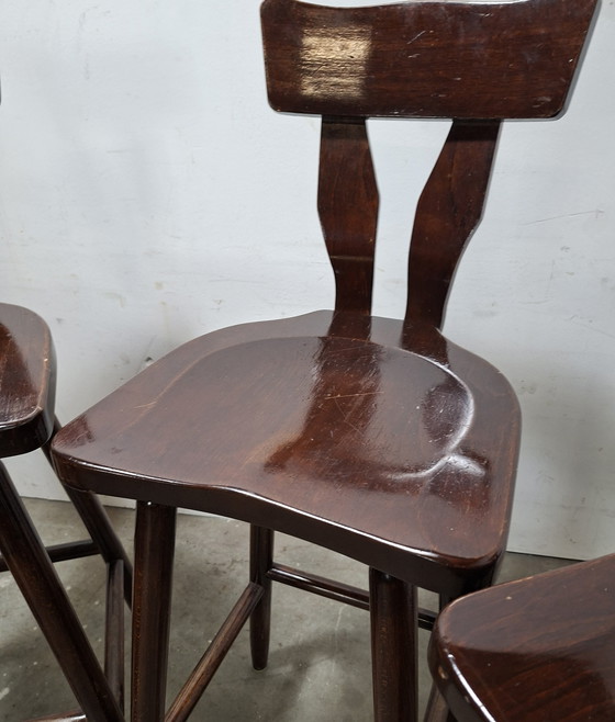 Image 1 of Set di 8 sgabelli da bar brutalisti vintage