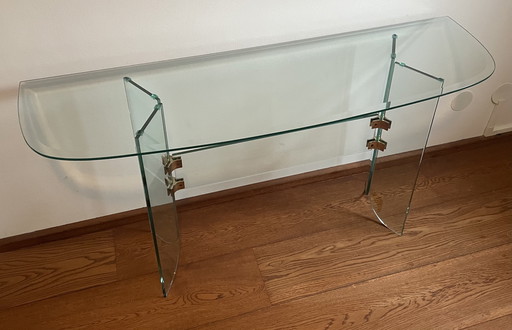 Table de jardin vintage italienne des années 1970 en verre, collection Pace de Leon Rosen