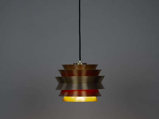 Image 1 of Pair of 2 Swedish Vintage Pendant Lamps Trava by Carl Thore, Granhaga, 1960s