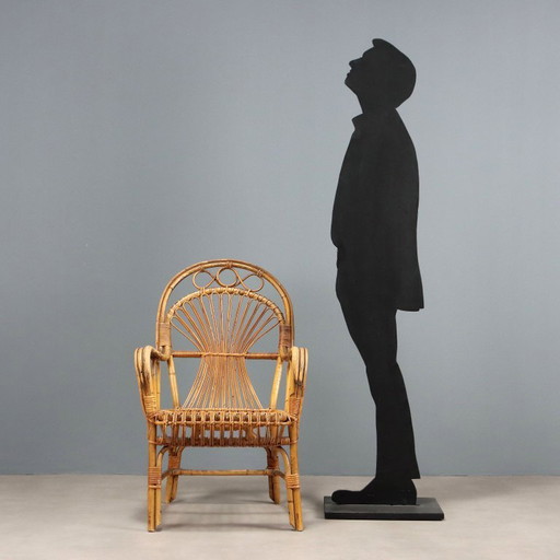 Silla de bambú vintage