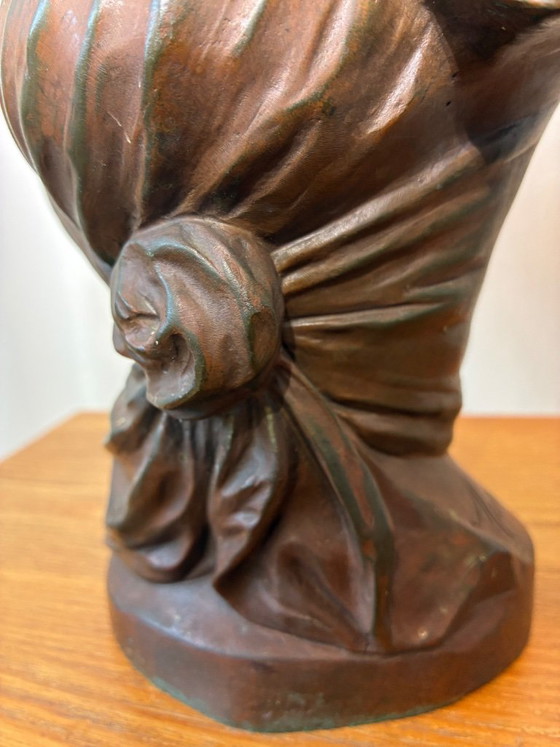 SELTENE Museumsqualität Jugendstil Bronze Büste von Marcel Début – Bildhauerei (photo 5 of 19)