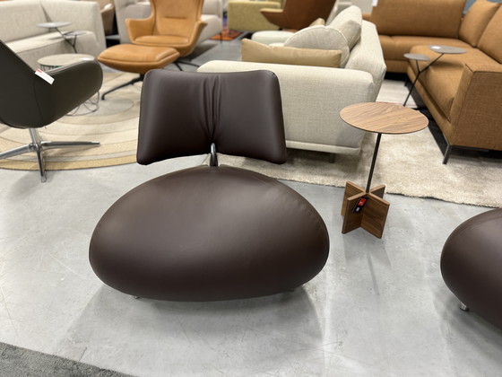 Image 1 of 2 Leolux Pallone Armchairs Wapiti Brown leather
