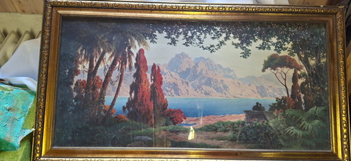 Stampa vintage incorniciata di un dipinto ad olio – giclee prints, Glass, Paper (photo 2 of 5)