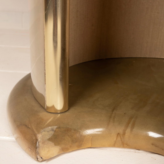 Angelo Mazzola parchment table produced by Ar.Vi Salpol, 1980 – Dining tables (photo 25 of 26)