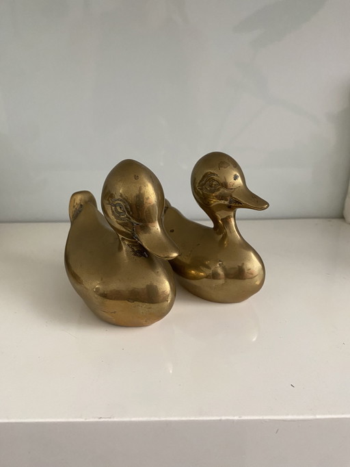 Vintage messing ducks 