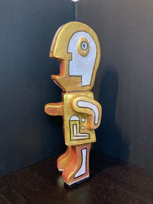 Originele porseleinen sculptuur van Don Kosta - Gouden Koko