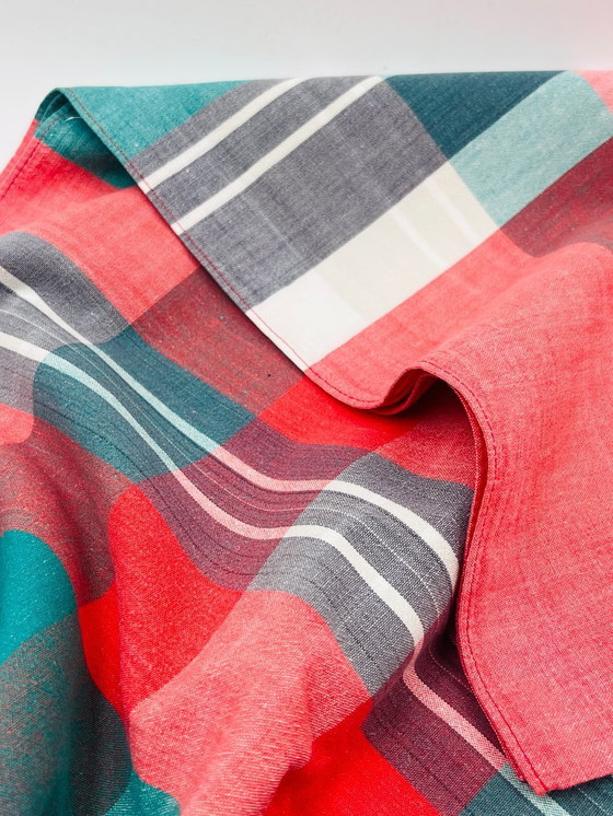 Image 1 of Red vintage tablecloth