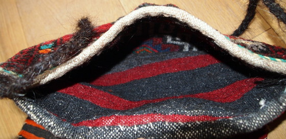 Image 1 of Handmade vintage Turkish Anatolian bag 1.1' x 1.1' (34cm x 34cm) 1970 - 1C365