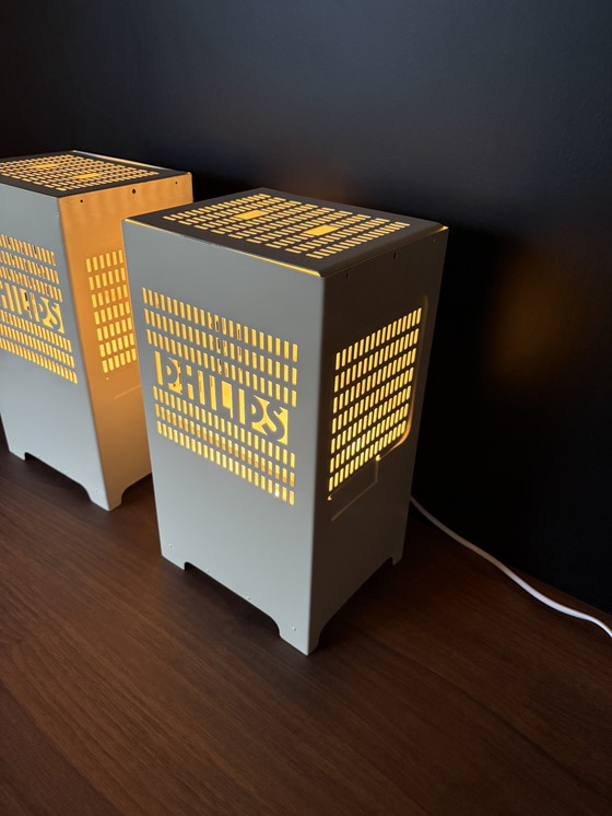 Image 1 of 2x Philips vintage tafellamp