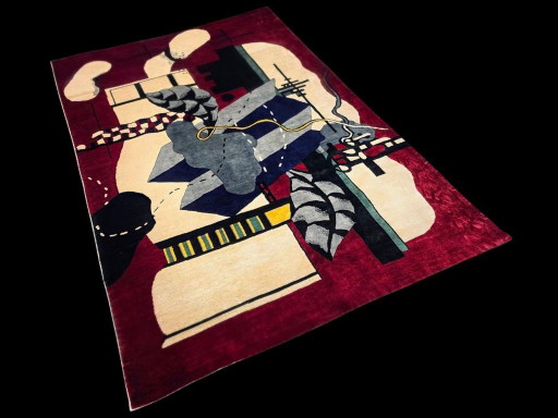 Handgeknoopt wollen tapijt – Fernand Léger Composition, Modern Art Textile (205 x 290 cm) (photo 2 of 7)