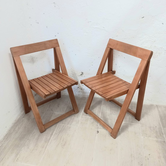 Image 1 of Coppia di Sedie Pieghevoli Trieste Produzione Bazzani