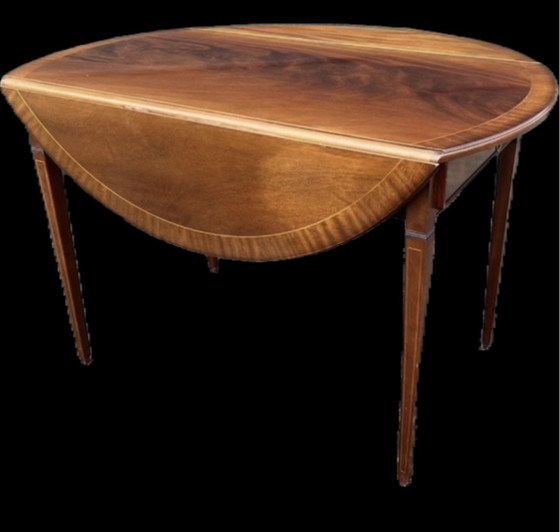 Tavolo Heldense Mahony con alette 110 cm, Tavoli da pranzo, Legno, Marrone (foto 6 di 7)