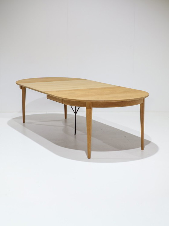 Extendable Dining table Omann Jun 55 oak vintage Danish, Wood, Brown, Mid Century Modern (photo 13 of 15)