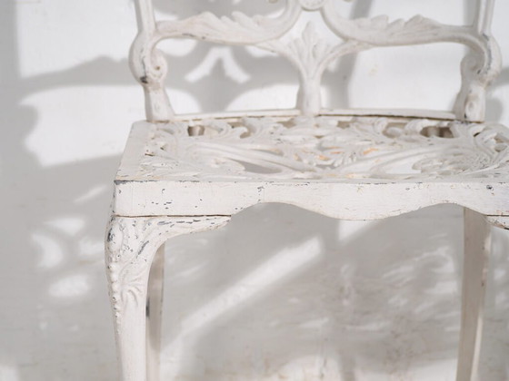 Table et chaises de jardin vintage blanches (c.1950). Ensemble de 5 pièces – Ensembles de jardin, Aluminium (photo 40 of 40)