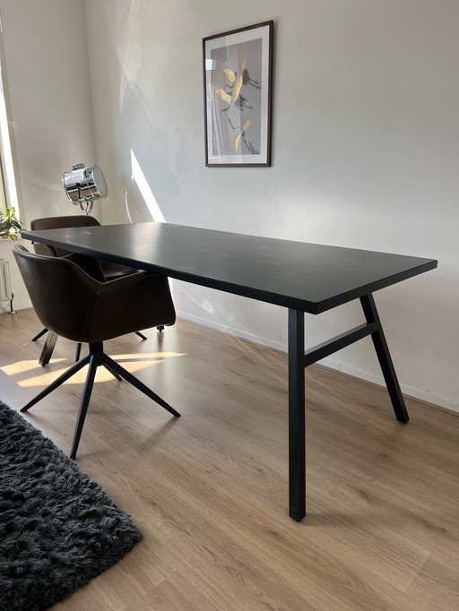 Table de salle à manger Zuiver Seth (chêne noir) 180x90x75 cm