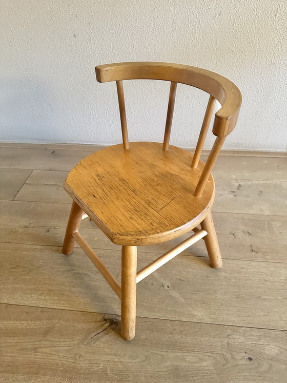 Image 1 of Chaise d'enfant vintage en bois Van Dijk Toys