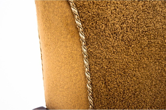 Image 1 of Two Yellow boucle armchairs by J. Halabala, Czechoslovakia, 1930s