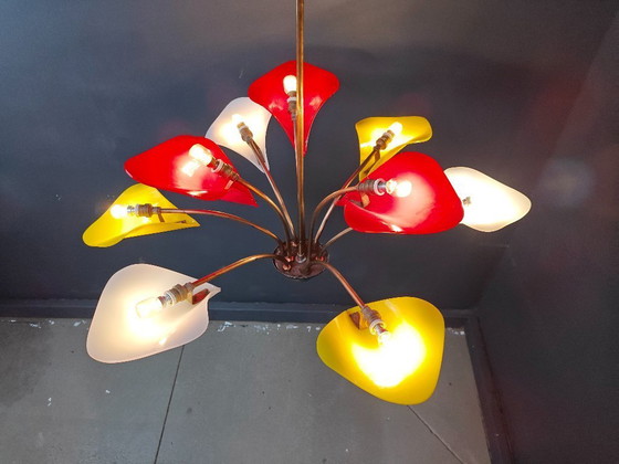 Image 1 of Vintage multi colour italian chandelier, 1960s