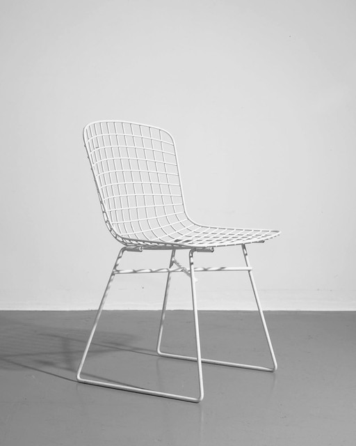 Silla de alambre de acero de diseño italiano de EMU, años 70