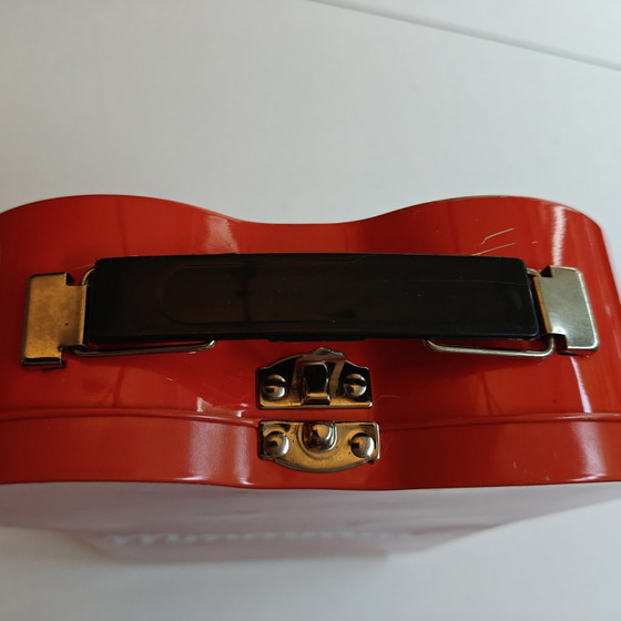 Image 1 of Vintage Renault broodvormige lunchbox/picknickblik – rood – Frankrijk