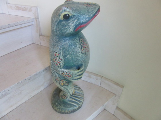 Image 1 of FIGURINE DE GRENOUILLE FAITE MAIN STYLE MODERNE DU MILIEU DU SIÈCLE