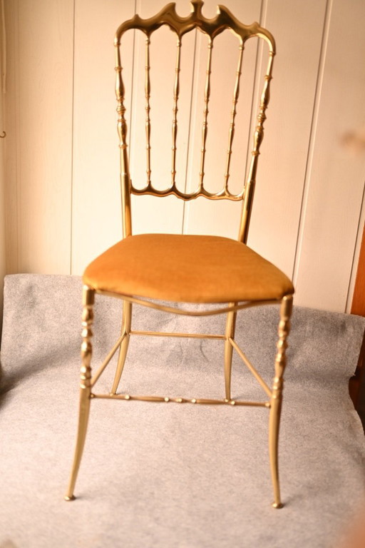 Chivari chair - Giuseppe Gaetano Descalzi - Italian design classic made of solid brass