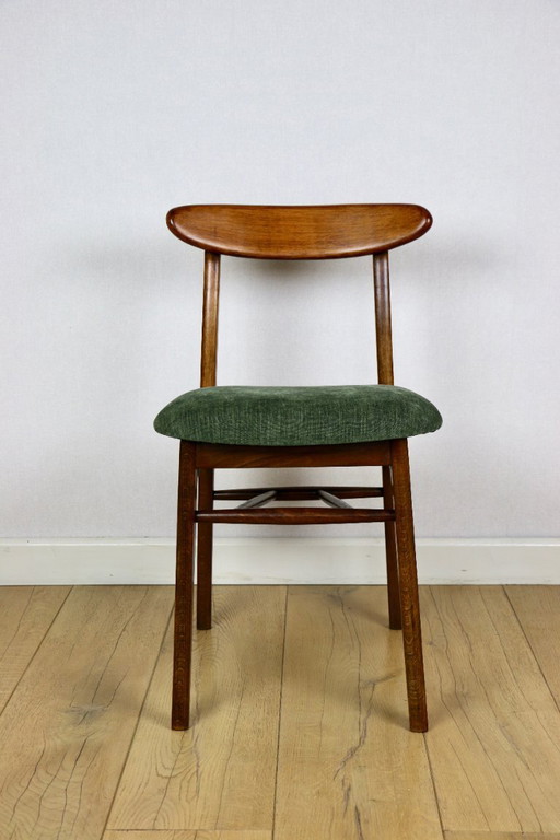Vintage Hałas stoel groen - houten rugleuning
