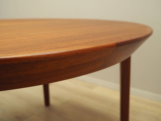 Image 1 of Table ronde en teck, Design danois, années 1960, Fabricant : Gudme Møbelfabrik, Designer : Ole Hald