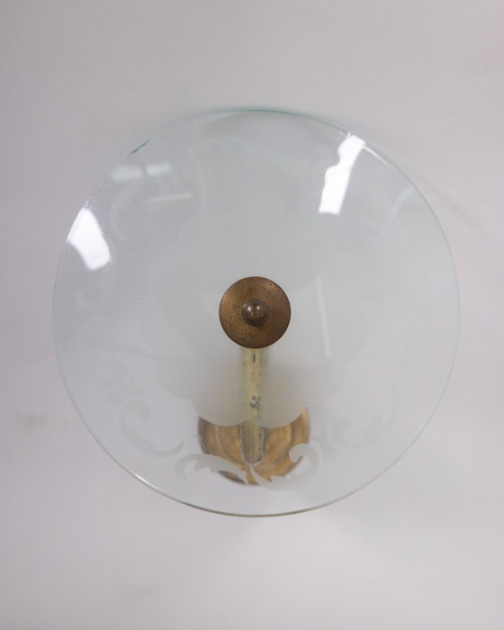 Image 1 of COPPIA DI LAMPADE DA PARETE VINTAGE ANNI 50 OTTONE E VETRO DESIGN ITALIANO