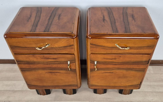 Image 1 of Tables de chevet Art Déco Emiliani 1934
