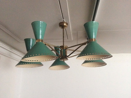 French mid century chandelier 