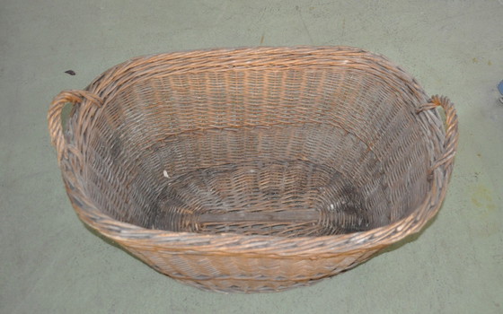 Cesto in legno rustico, anni '40 – Oggetti decorativi, Vimini (photo 3 of 3)