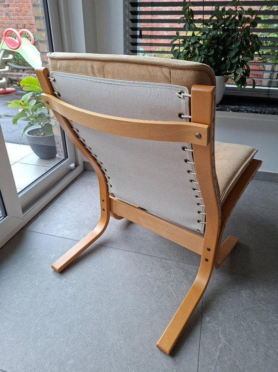 Vintage EKORNES Fauteuil – Showroommodel – Made In Norway – 2 zitsbanken, Polyester (photo 4 of 33)