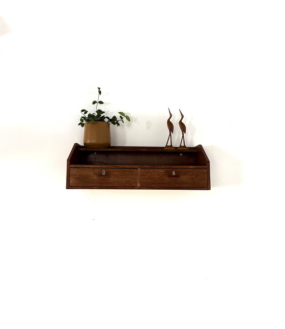 Image 1 of Consolle da parete vintage in teak danese anni '60