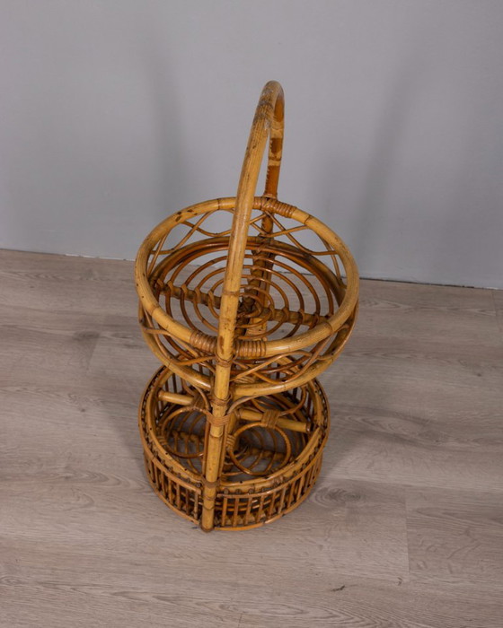 Vintage bamboe barmand, Italiaans design, jaren 60 – Drankenkasten, Bamboo (photo 2 of 10)