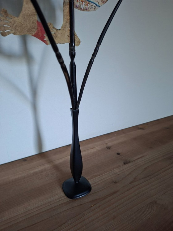 Image 1 of Wajangpop Javanese shadow puppet with stand.