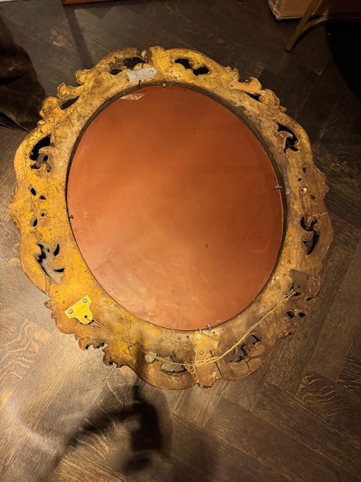 Antiker Rokoko-Spiegel 1850-1890